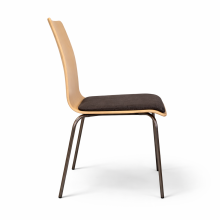 Dřevěná jídelní židle s čalouněným sedákem, EATSEAT ICH SHELL WOOD