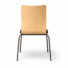 Dřevěná jídelní židle s čalouněným sedákem, EATSEAT ICH SHELL WOOD