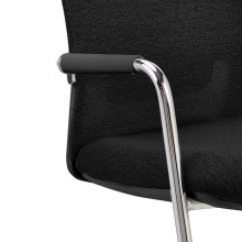 Konferenční židle se síťovaným potahem a chromovanou lyžinovou podstavou