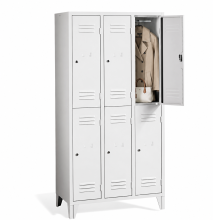 LOCKER CH 3/6 F - 6-dveřová šatní skříň s krátkými dvířky