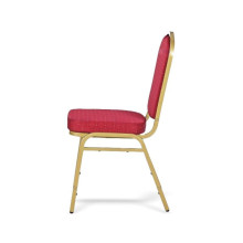 Židle se zlatým rámem a červeným potahem, HALLSEAT MX SMOOTH GD/RD
