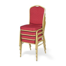 Židle se zlatým rámem a červeným potahem, HALLSEAT MX SMOOTH GD/RD
