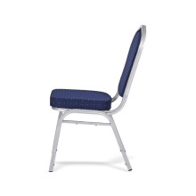 Židle se stříbrným rámem a modrým potahem, HALLSEAT MX STRONG SR/BE