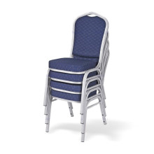 Židle se stříbrným rámem a modrým potahem, HALLSEAT MX STRONG SR/BE
