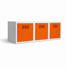 3dveřová skříň na obuv se šířkou přihrádky 400 mm - RAL 2004