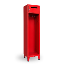 LOCKER H 1 FIRE 3000 - 1-dveřová šatní skříň pro požárníky, galvanizovaná, s držákem na přilbu