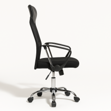 OFFISEAT AN TEN NET BK/CH | Kancelářské křeslo se síťovou opěrkou a s područkami