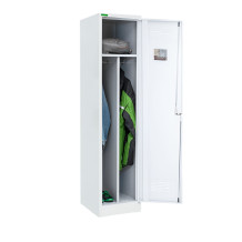 1dveřová šatní skříň s přepážkou, LOCKER H 1 BW