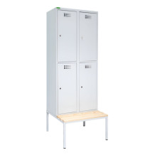 LOCKER M 2/4 400 s doplněnou zabudovanou lavičkou