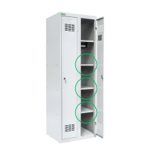 Polička do šatní skříně se šířkou přihrádky 400 mm, LOCKER SHELF H 400