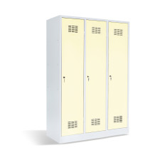 3dveřová šatní skříň s přepážkou, LOCKER H 3 BW