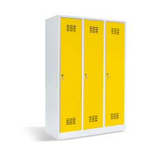 3dveřová šatní skříň s přepážkou, LOCKER H 3 BW