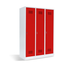 3dveřová šatní skříň s přepážkou, LOCKER H 3 BW