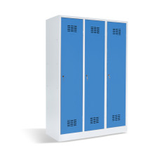 3dveřová šatní skříň s přepážkou, LOCKER H 3 BW