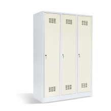 3dveřová šatní skříň s přepážkou, LOCKER H 3 BW