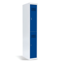 2dveřová šatní skříň s krátkými dveřmi, LOCKER H 1/2 s doplněnými nožičkami
