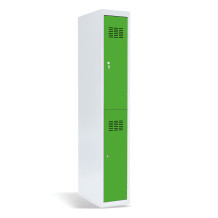 2dveřová šatní skříň s krátkými dveřmi, LOCKER H 1/2 s doplněnými nožičkami