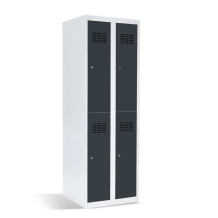 4dveřová šatní skříň s krátkými dveřmi, LOCKER H 2/4
