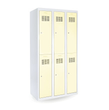6dveřová šatní skříň s krátkými dveřmi, LOCKER H 3/6