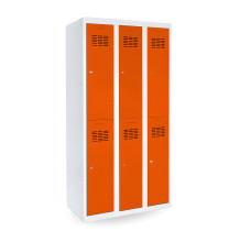 6dveřová šatní skříň s krátkými dveřmi, LOCKER H 3/6