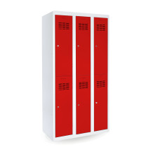 6dveřová šatní skříň s krátkými dveřmi, LOCKER H 3/6