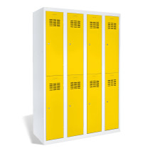 8dveřová šatní skříň s krátkými dveřmi, LOCKER H 4/8