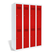 8dveřová šatní skříň s krátkými dveřmi, LOCKER H 4/8