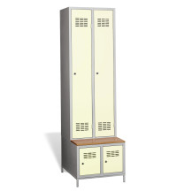 2+2dveřová šatní skříň s vestavěnou lavicí a skříňkami na obuv, COMFORT H 2