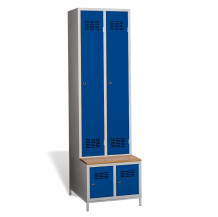 2+2dveřová šatní skříň s vestavěnou lavicí a skříňkami na obuv, COMFORT H 2
