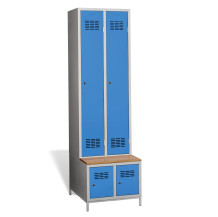 2+2dveřová šatní skříň s vestavěnou lavicí a skříňkami na obuv, COMFORT H 2