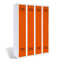 4dveřová šatní skříň s dlouhými dveřmi, LOCKER H 4