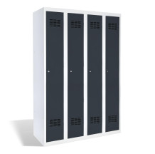 4dveřová šatní skříň s dlouhými dveřmi, LOCKER H 4