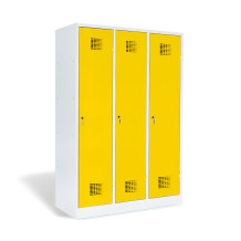 3dveřová šatní skříň s přepážkou, LOCKER M 3 BW