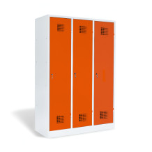 3dveřová šatní skříň s přepážkou, LOCKER M 3 BW