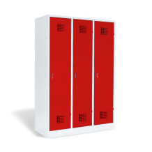 3dveřová šatní skříň s přepážkou, LOCKER M 3 BW
