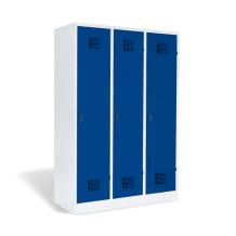 3dveřová šatní skříň s přepážkou, LOCKER M 3 BW