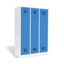 3dveřová šatní skříň s přepážkou, LOCKER M 3 BW