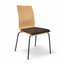 Dřevěná jídelní židle s čalouněným sedákem, EATSEAT ICH SHELL WOOD