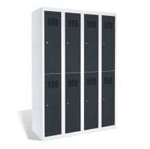 8dveřová šatní skříň s krátkými dveřmi, LOCKER H 4/8