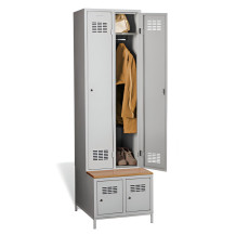 2+2dveřová šatní skříň s vestavěnou lavicí a skříňkami na obuv, COMFORT H 2