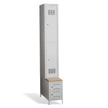 2+2dveřová šatní skříň s krátkými dveřmi, vestavěnou lavicí a skříňkami na obuv, COMFORT H 1/2