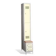 2+2dveřová šatní skříň s krátkými dveřmi, vestavěnou lavicí a skříňkami na obuv, COMFORT H 1/2