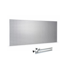Perforovaný panel na nářadí pro pracovní stoly, MODULBENCH GE PERFO 2000 SET 7035 o šířce 2000 mm