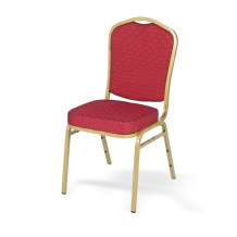 Židle se zlatým rámem a červeným potahem, HALLSEAT MX SMOOTH GD/RD