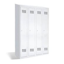 LOCKER H 4 BWM TOP SHELF - 4dveřová šatní skříň s přepážkou a vestavěnou šikmou stříškou