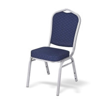 Židle se stříbrným rámem a modrým potahem, HALLSEAT MX STRONG SR/BE
