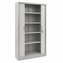 Kancelářská skříň s rolovacími dveřmi, ROLOCAB CH 1950/1000/420 GY