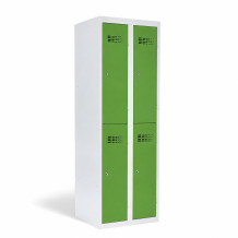 4dveřová šatní skříň s krátkými dveřmi - RAL 6018