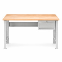 MODULBENCH GE 1500 D1 | Pracovní stůl s 1 závěsnou zásuvkou a pevnými nohami, 1500 mm