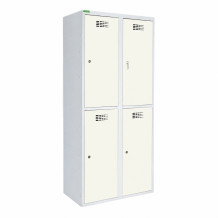 4dveřová šatní skříň s krátkými dveřmi - RAL 9010